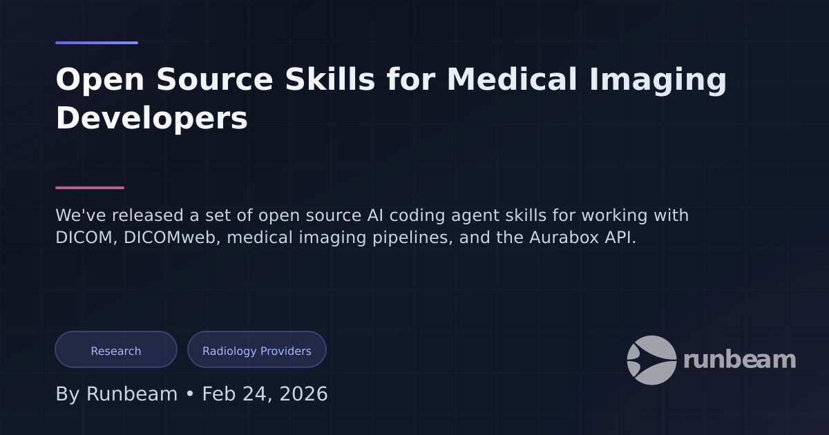 Open Source Skills for Medical Imaging Developers | Runbeam